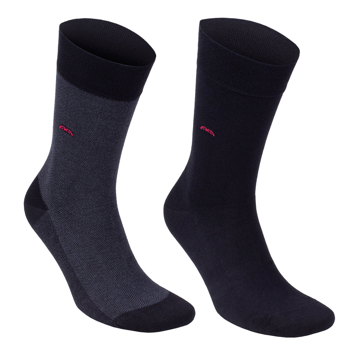 Men's Bamboo Dress Socks, 6-Pack, Black, Charcoal & Navy