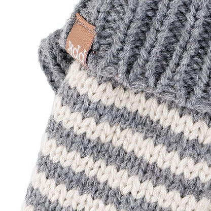 Kids' Kitty Cat Stripe Knit Mittens, Fleece Lined
