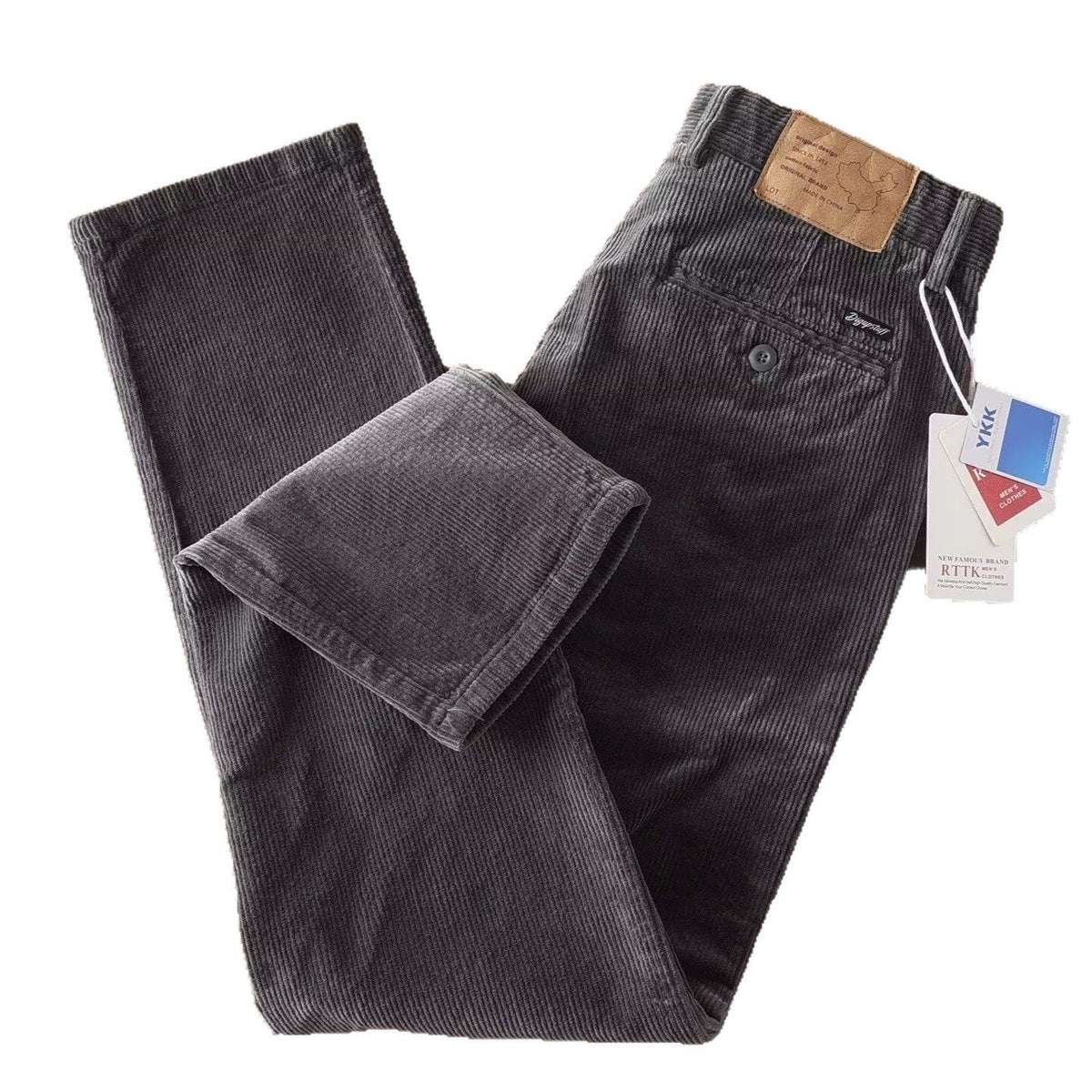 Men's Retro Straight-Leg Workwear Trousers