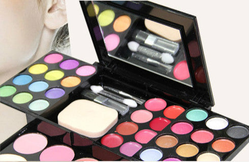 3-Layer Makeup Box Set with Eyeshadow, Blush and Lipstick