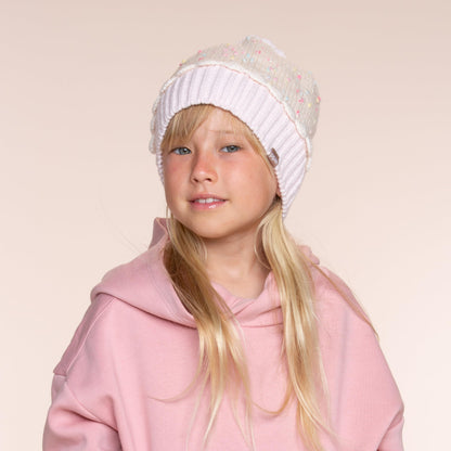 Cupcake Knit Beanie for Kids, Fleece Lined
