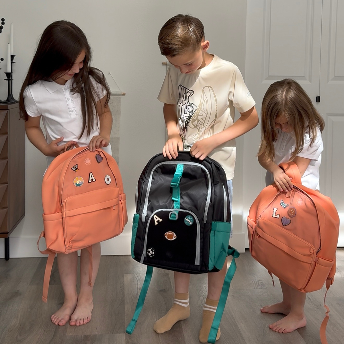 Kids' Neoprene Backpack with Velcro Patch Panel (Ages 3–12)