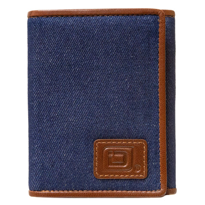 Men's RFID Leather Trifold Wallet, 7 Card Slots with ID Window