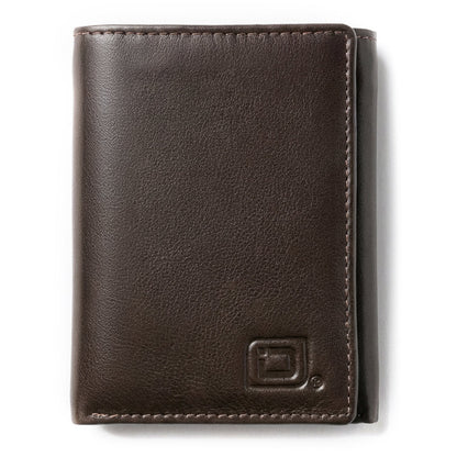 Men's RFID Leather Trifold Wallet, 7 Card Slots with ID Window