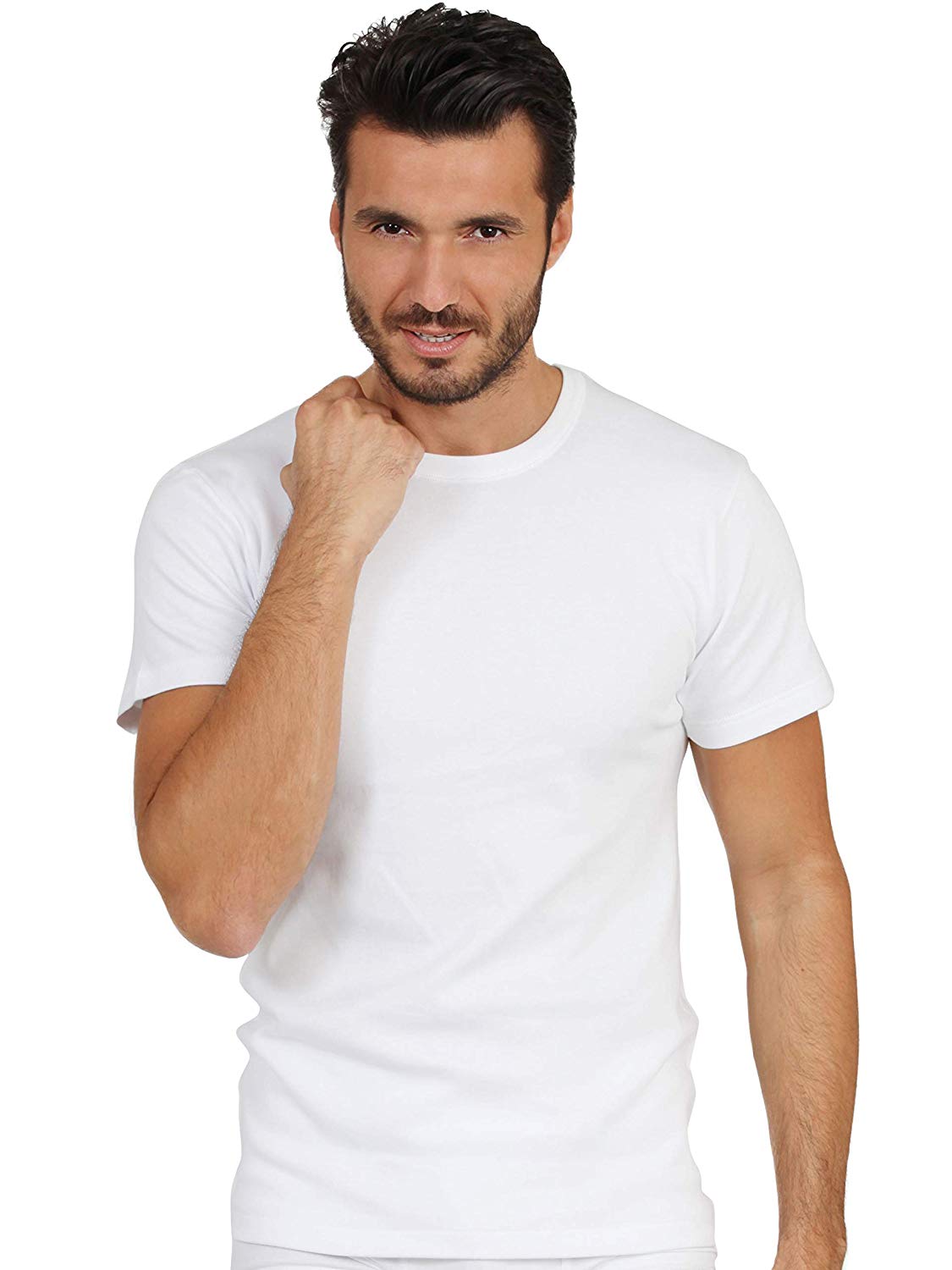 Men's 100% Merino Wool Short Sleeve T-Shirt, Made in Italy