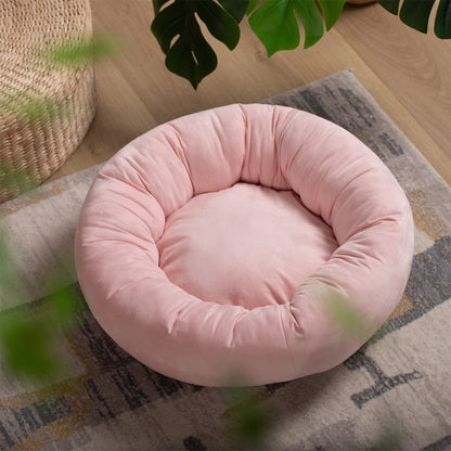 Soft Round Dog Bed with Raised Walls
