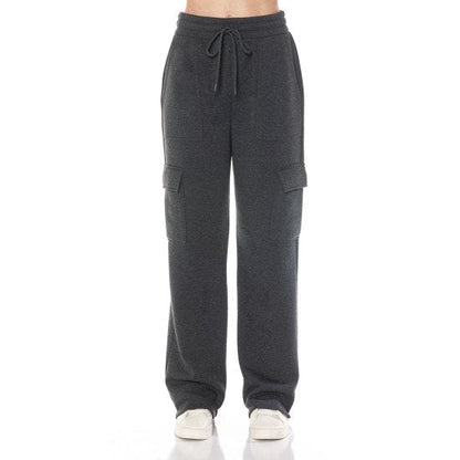 Women's Fleece Cargo Sweatpants, Straight Leg