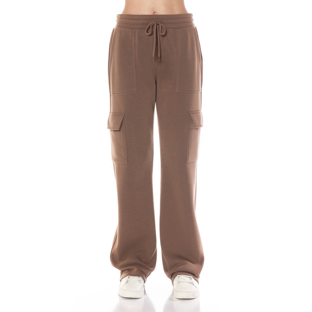 Women's Fleece Cargo Sweatpants, Straight Leg