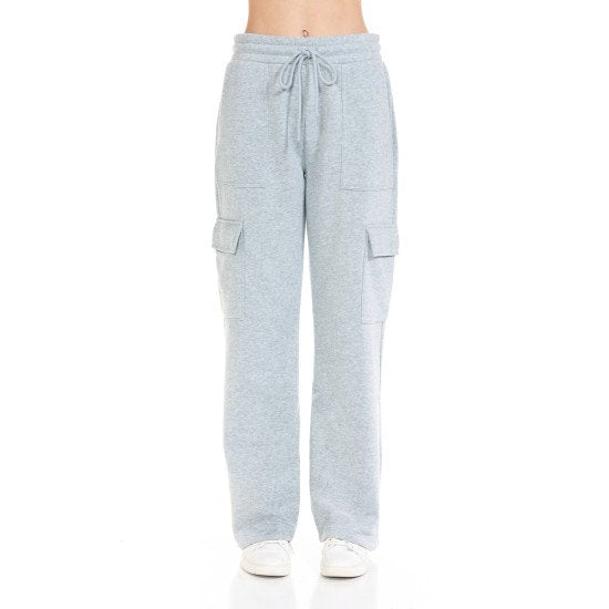 Women's Fleece Cargo Sweatpants, Straight Leg