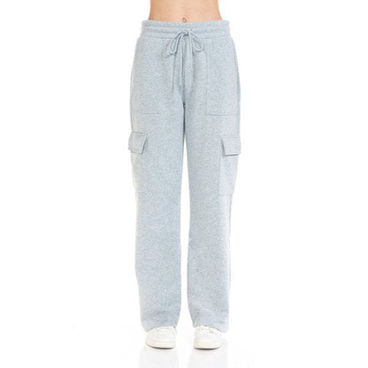 Women's Fleece Cargo Sweatpants, Straight Leg