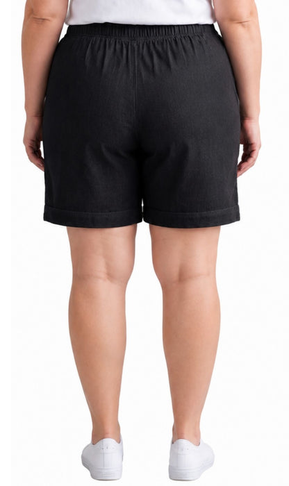 Women's Pull-On Denim & Twill Shorts, Stretch Waist