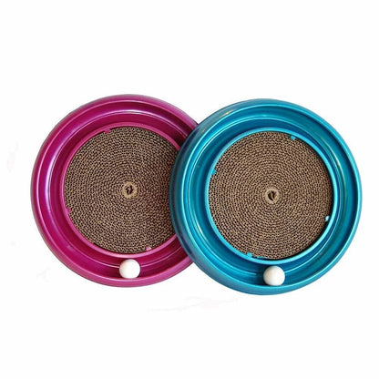 Interactive Ball Track Cat Scratcher with Catnip, 16 in