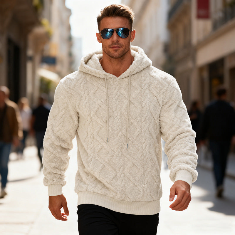 Men's Plush Fleece Pullover Hoodie