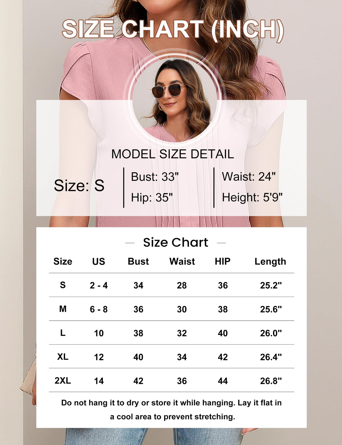 Pintuck V-Neck Blouse