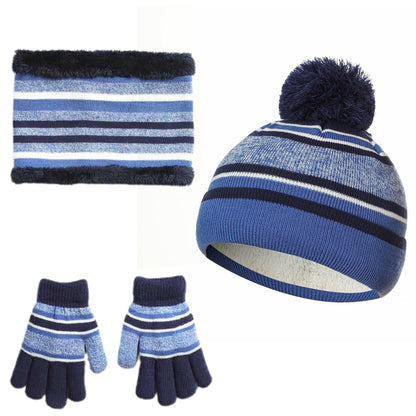 Kids' Knit Hat, Scarf & Gloves Set, Ages 4-7