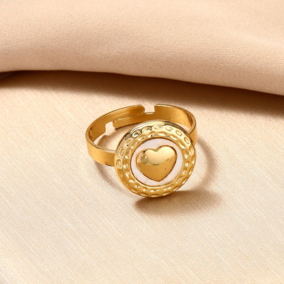 18K Gold-Plated Stainless Steel Heart Jewelry Set