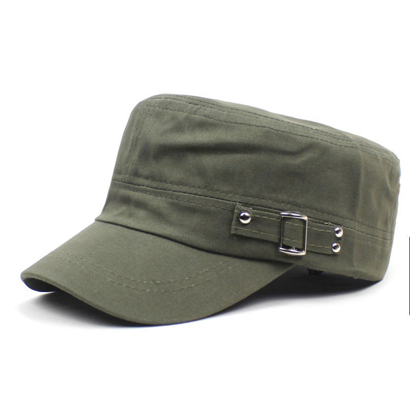 Men's Cotton Flat-Brim Baseball Cap
