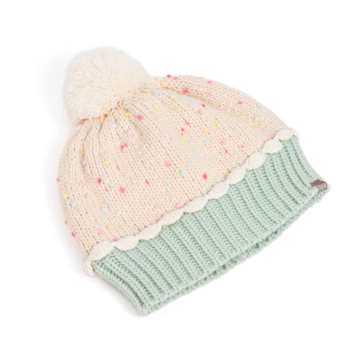 Cupcake Knit Beanie for Kids, Fleece Lined