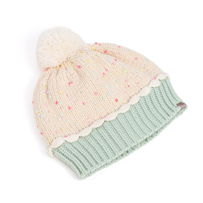Cupcake Knit Beanie for Kids, Fleece Lined