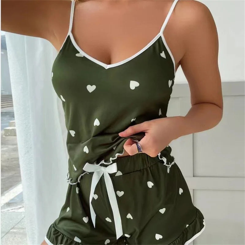Women's Geometric Print Cami & Shorts Pajama Set