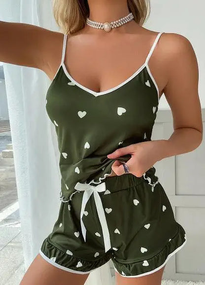 Women's Geometric Print Cami & Shorts Pajama Set