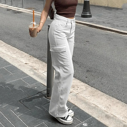 Women's Adjustable Wide-Leg Cargo Pants