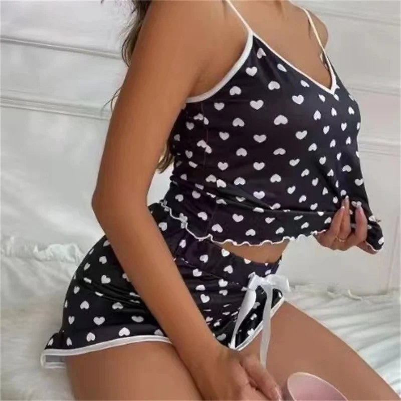 Women's Geometric Print Cami & Shorts Pajama Set