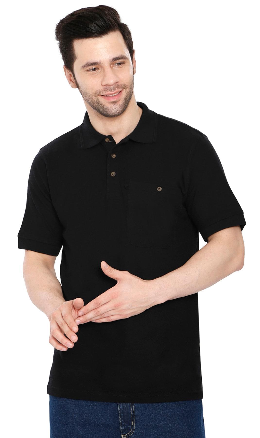 Men's Piqué Cotton-Blend Polo – Chest Pocket