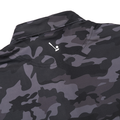 Men's Performance Polo, Black Camo