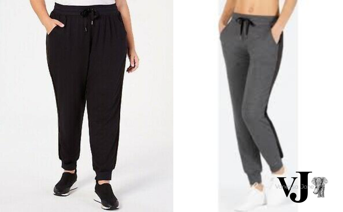 Women's Plus Size Velour-Stripe Jogger Sweatpants