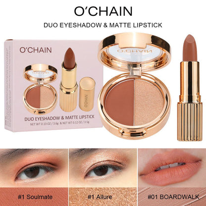 Pearlescent Two-Color Eyeshadow and Lip Palette