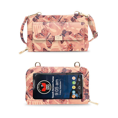 RFID Crossbody Purse with Touch Screen Phone Window