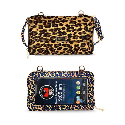 RFID Crossbody Purse with Touch Screen Phone Window
