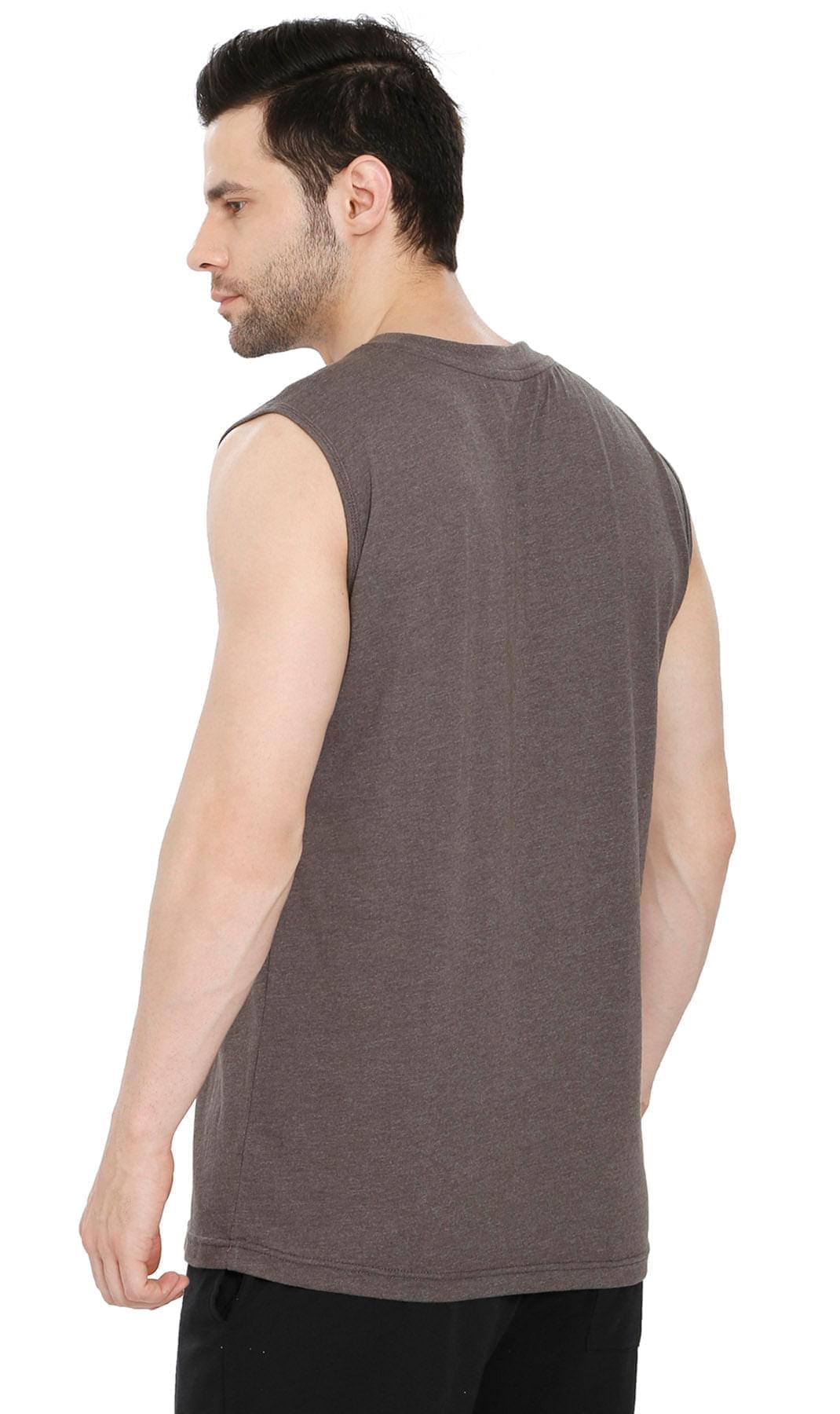Men's Heavyweight Sleeveless Crew Neck Tee with Chest Pocket