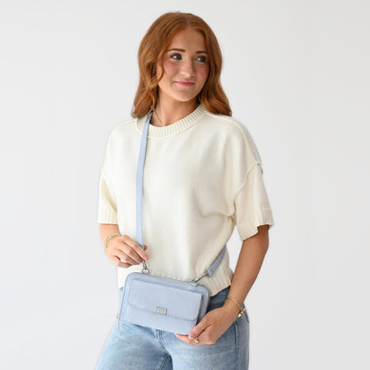 RFID Crossbody Purse with Touch Screen Phone Window