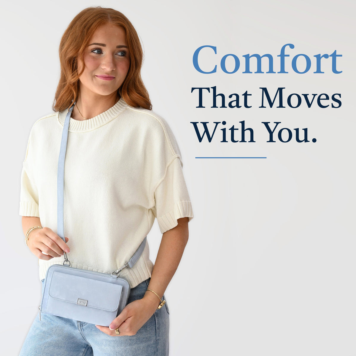 RFID Crossbody Purse with Touch Screen Phone Window