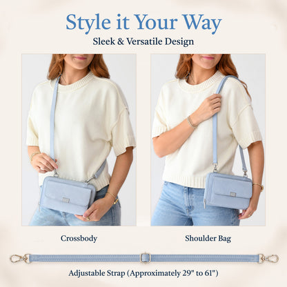 RFID Crossbody Purse with Touch Screen Phone Window