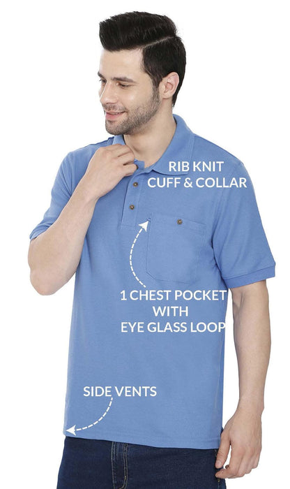 Men's Piqué Cotton-Blend Polo – Chest Pocket
