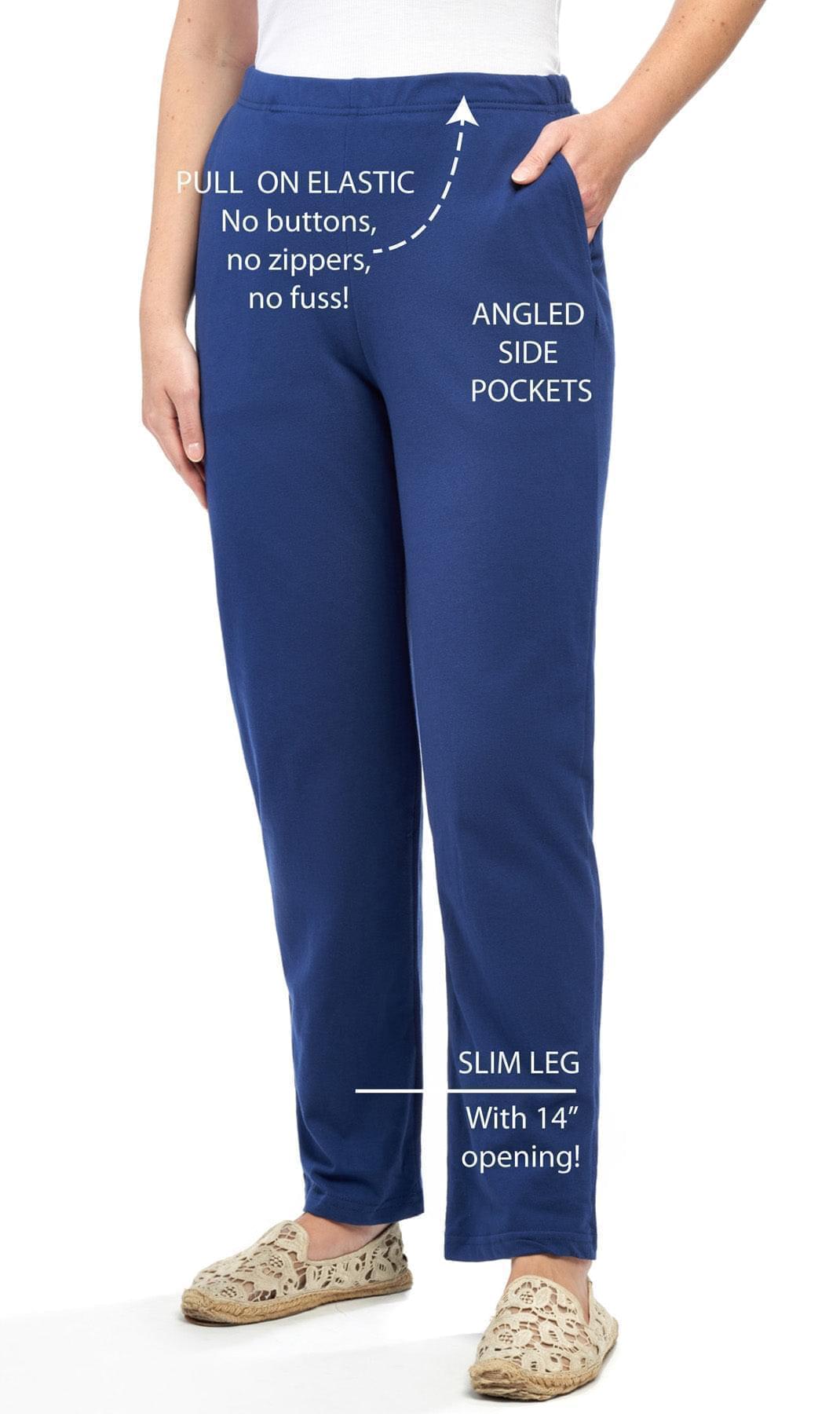 Women's Pull-On Knit Pants – Elastic Waist
