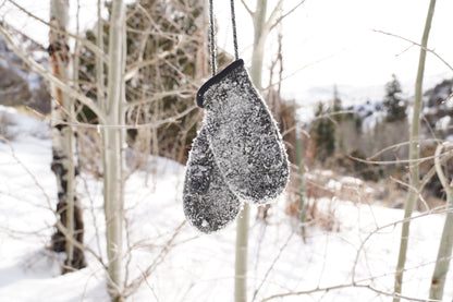 100% Virgin Wool Mittens for Babies & Kids, with Thumbs & String