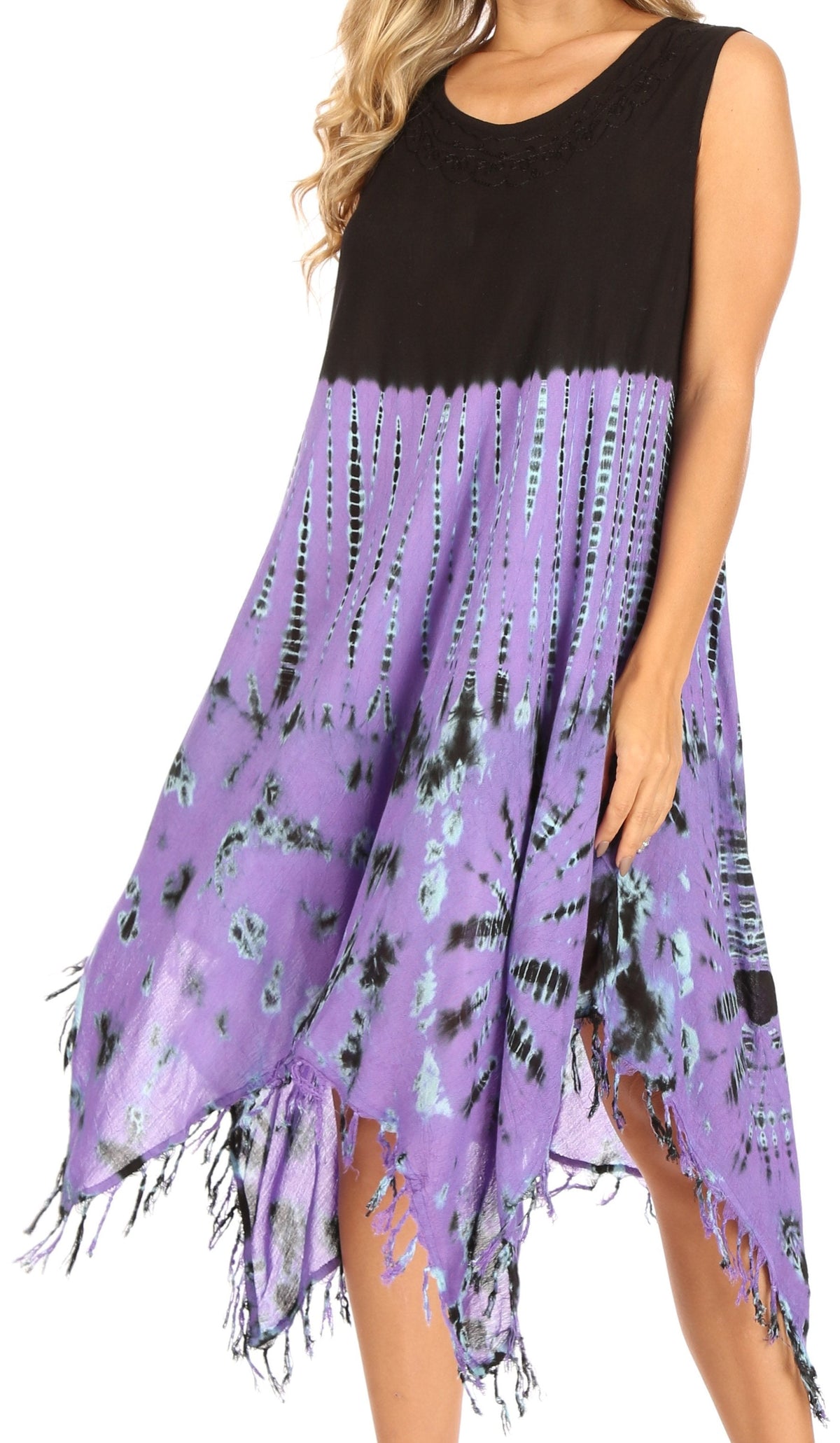 Long-Sleeve Swing Midi Dress & Caftan Cover-Up