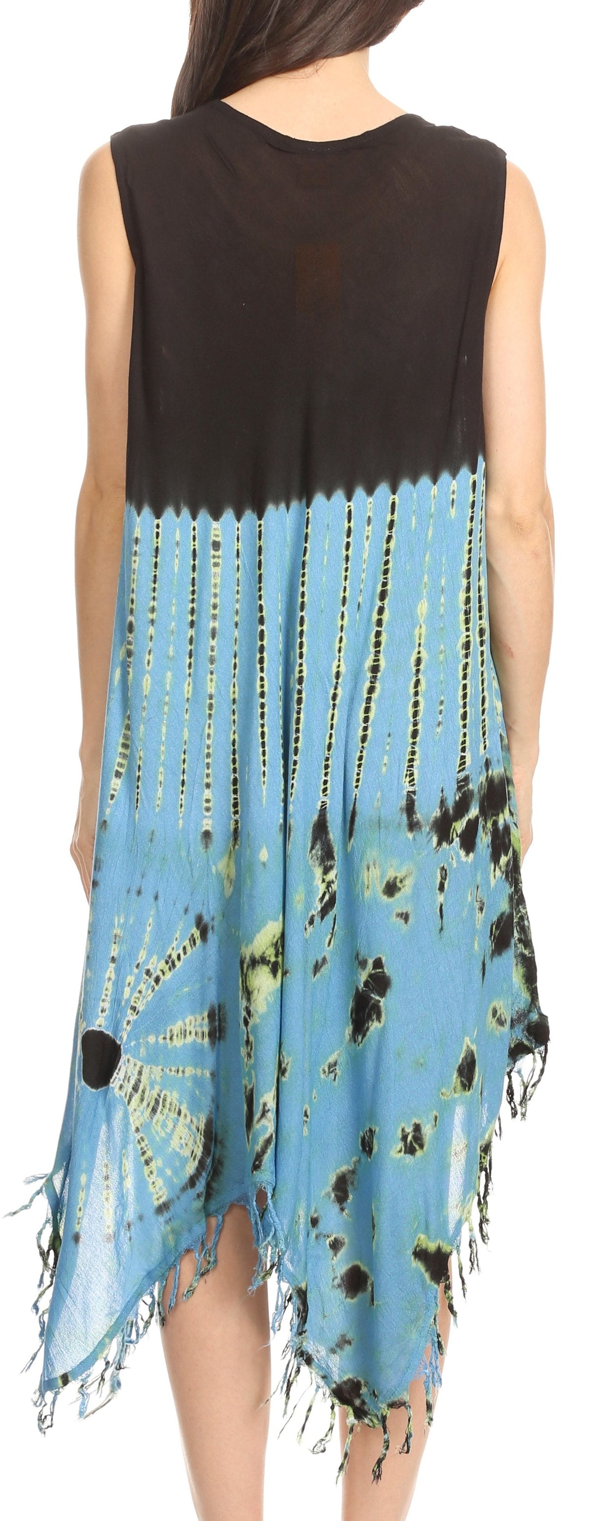 Long-Sleeve Swing Midi Dress & Caftan Cover-Up