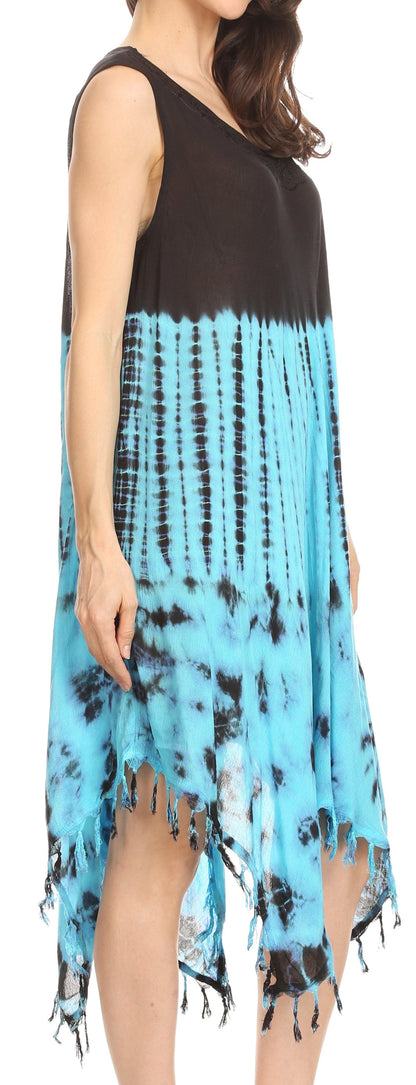 Long-Sleeve Swing Midi Dress & Caftan Cover-Up