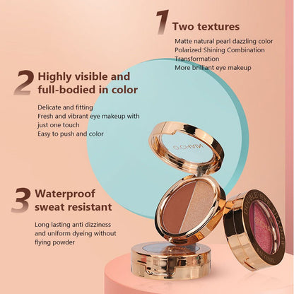 Pearlescent Two-Color Eyeshadow and Lip Palette