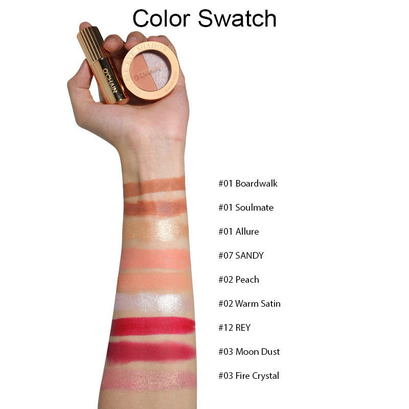 Pearlescent Two-Color Eyeshadow and Lip Palette