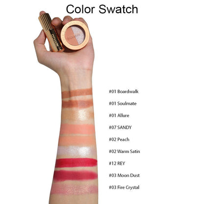 Pearlescent Two-Color Eyeshadow and Lip Palette