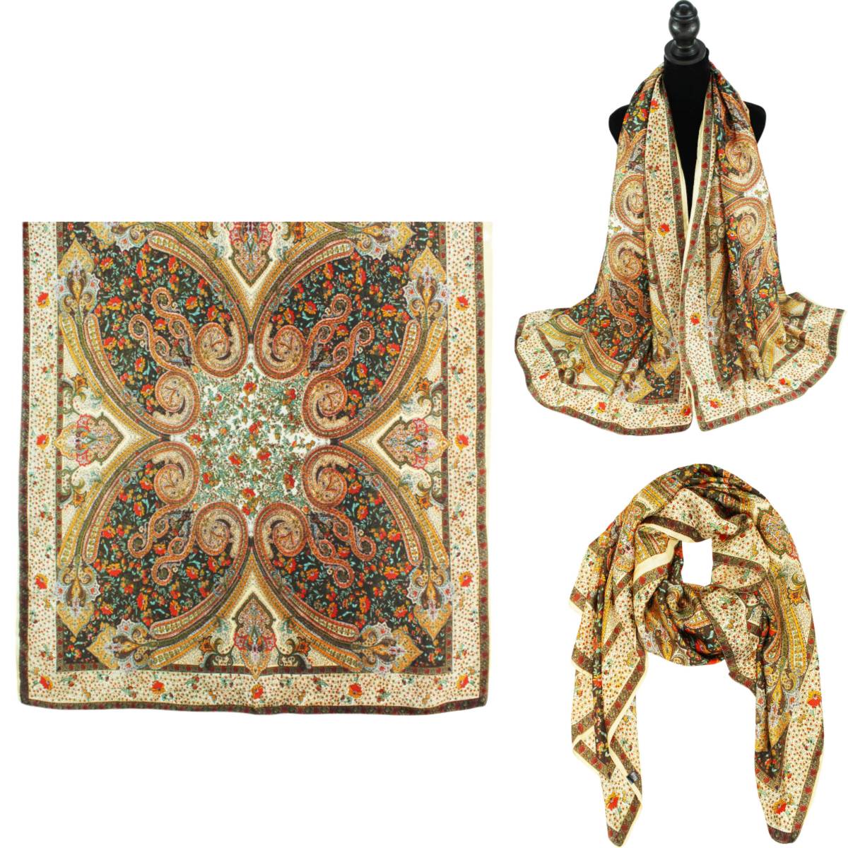 Oblong Silky Satin Scarf (35 x 78 in)
