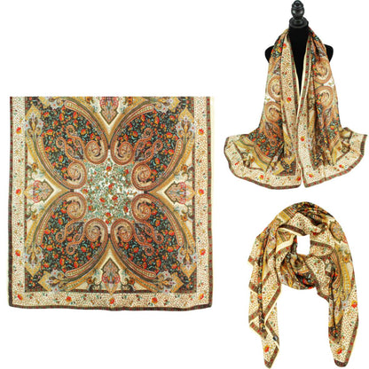 Oblong Silky Satin Scarf (35 x 78 in)