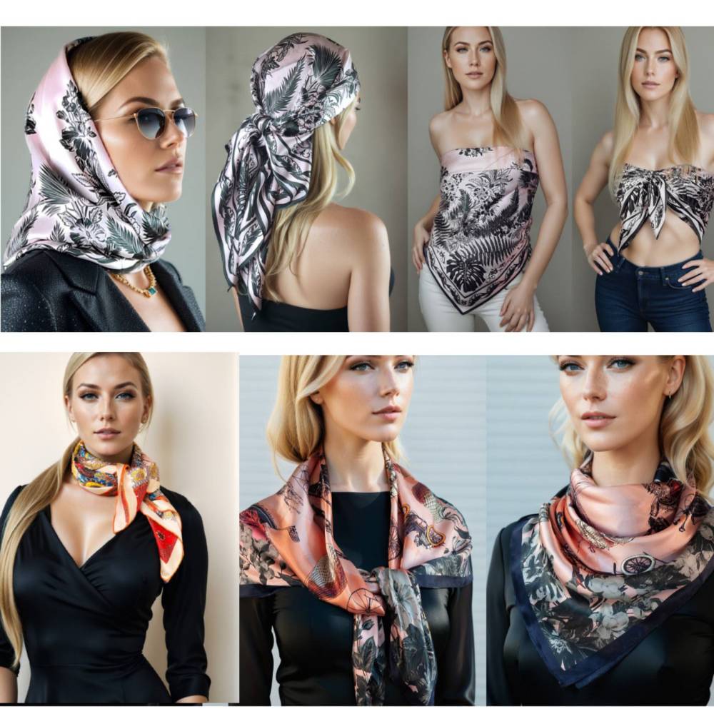 Square Silky Satin Scarf (27 in)