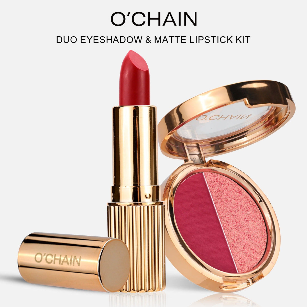 Pearlescent Two-Color Eyeshadow and Lip Palette